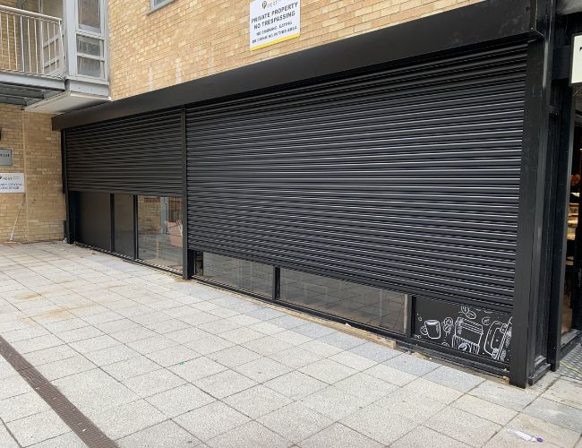commercial roller shutters UK for retail shop security